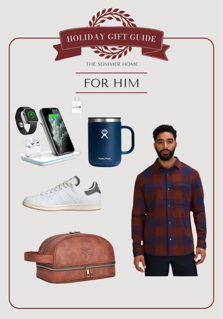 Gifts for him, gift guide, Stanley hydro Flask, Adidas Stan Smith, Lululemon, wireless charger 

#LTKCyberweek #LTKGiftGuide #LTKHoliday