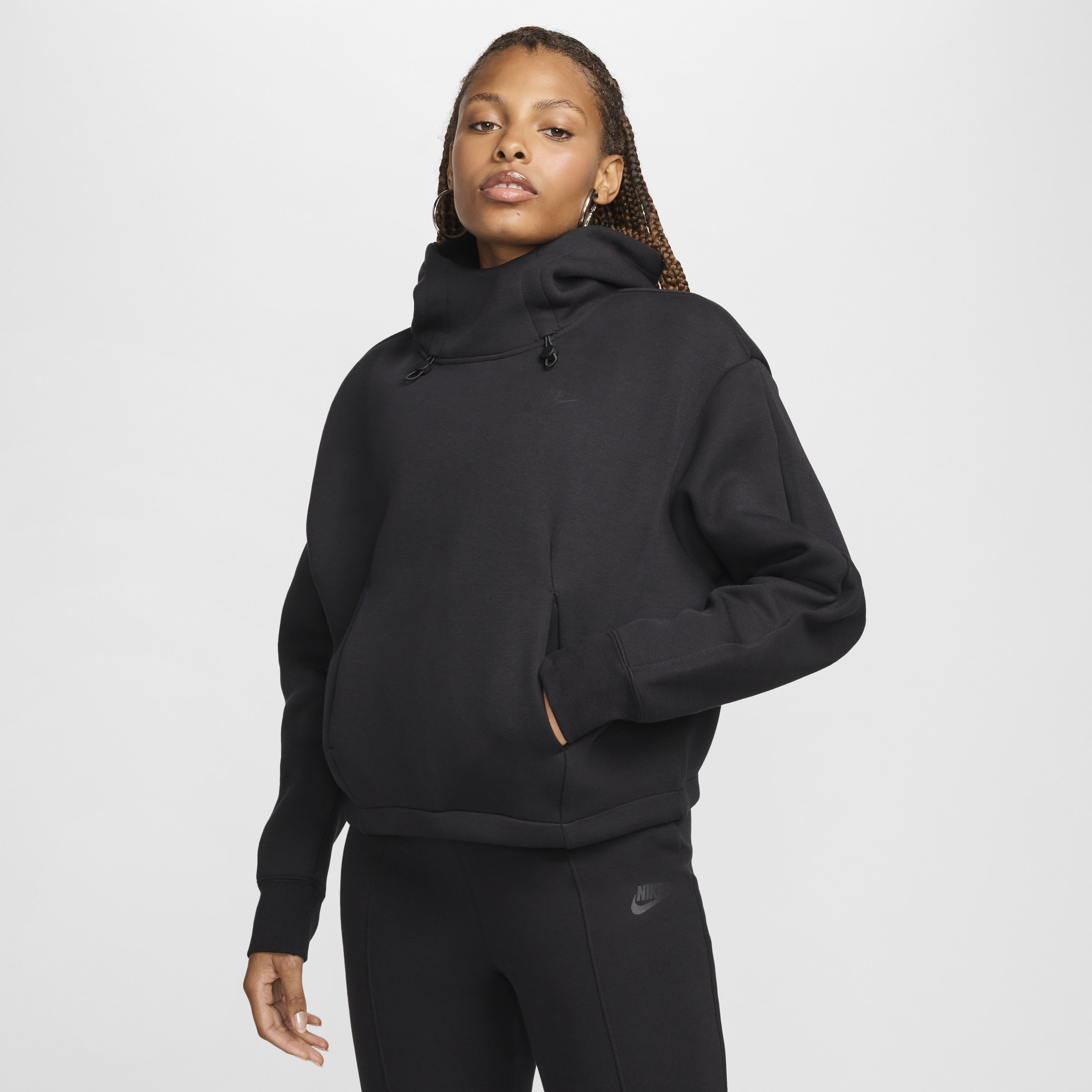 Women's Nike Sportswear Tech Fleece Oversized Hoodie in Black | FV6322-010 | Nike (US)