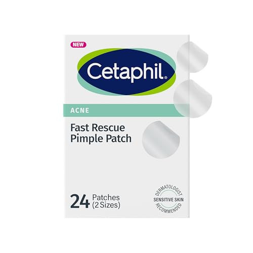 Cetaphil Acne Patches, Pimple Patches for Sensitive Skin, Formulated with Salicylic Acid, CICA, and Heartleaf Extract for Emerging Pimples, Visible Results in 6 Hours, 24 Count | Amazon (US)