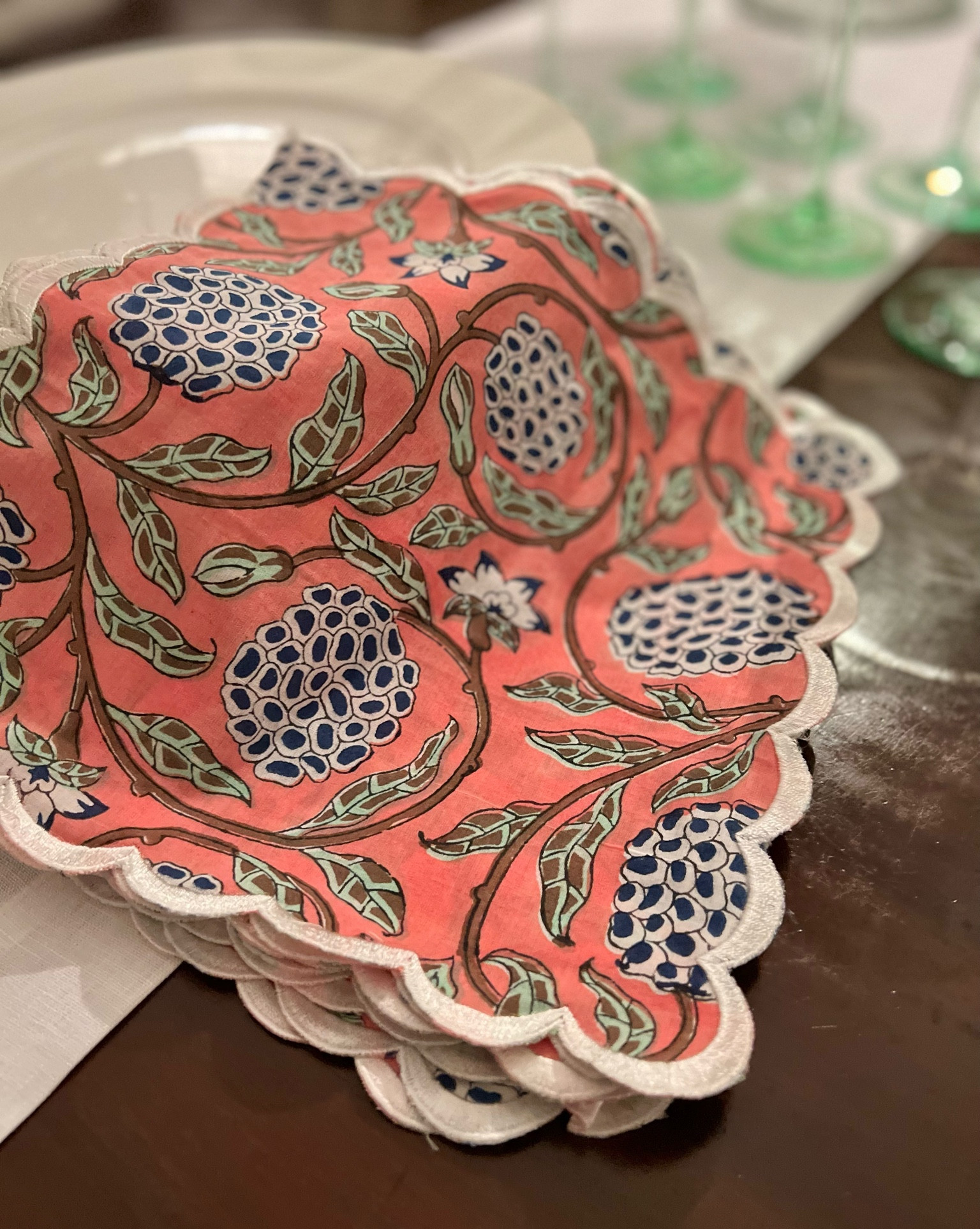 Block print napkins for every occasion. I plan to personalize mine with an embroidery. Simply beautiful! 

#LTKGiftGuide #LTKstyletip #LTKhome