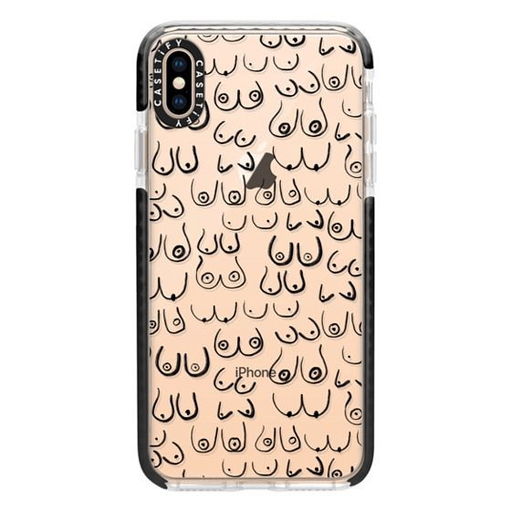 CASETiFY iPhone XS Max Case - Boobs - phone case, iphone case, feminist, feminine, boobies, lady ... | Casetify