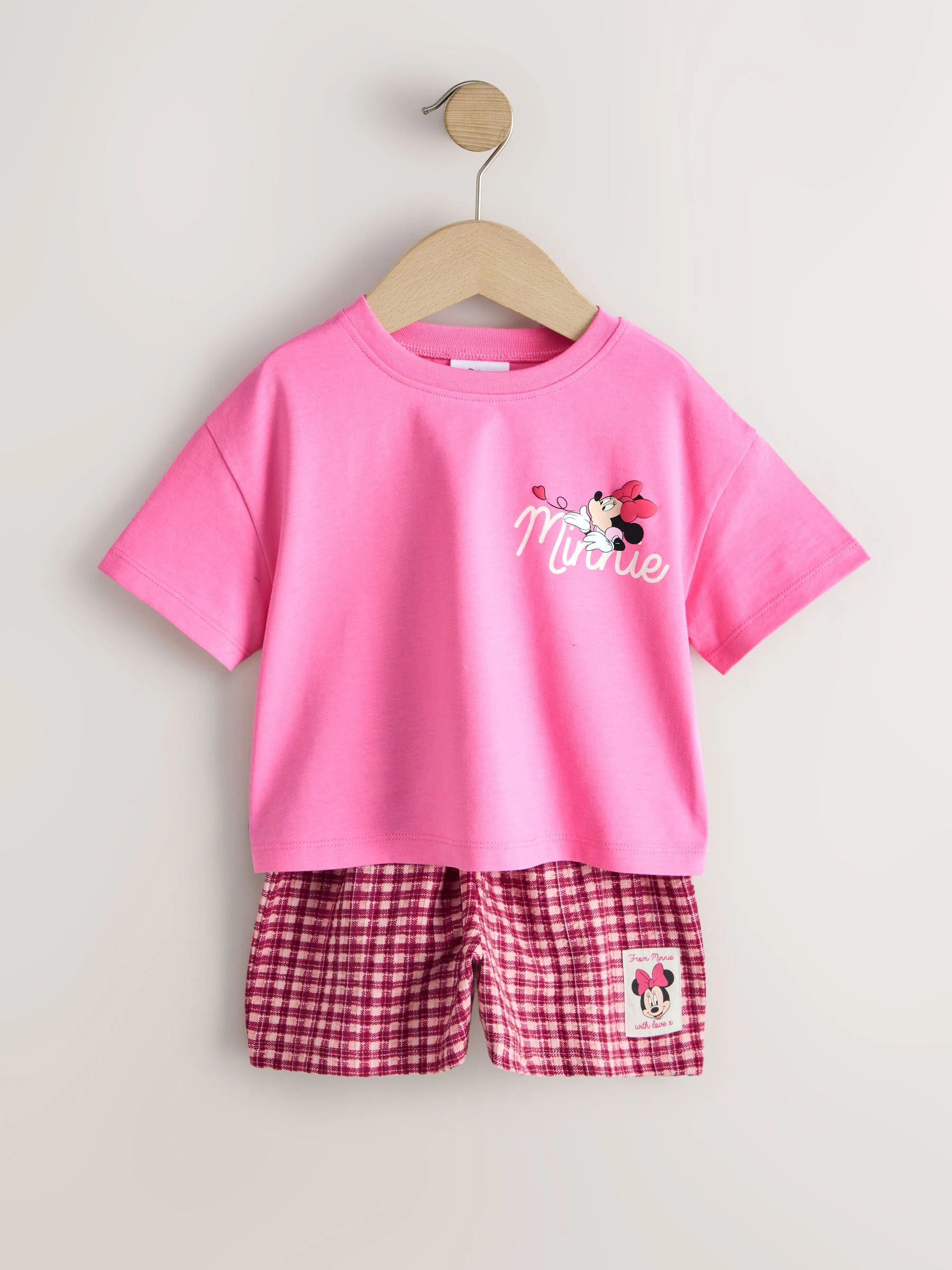 Buy Pink Minnie Mouse T-Shirt and Shorts Set (3mths-7yrs) from Next USA | Next US