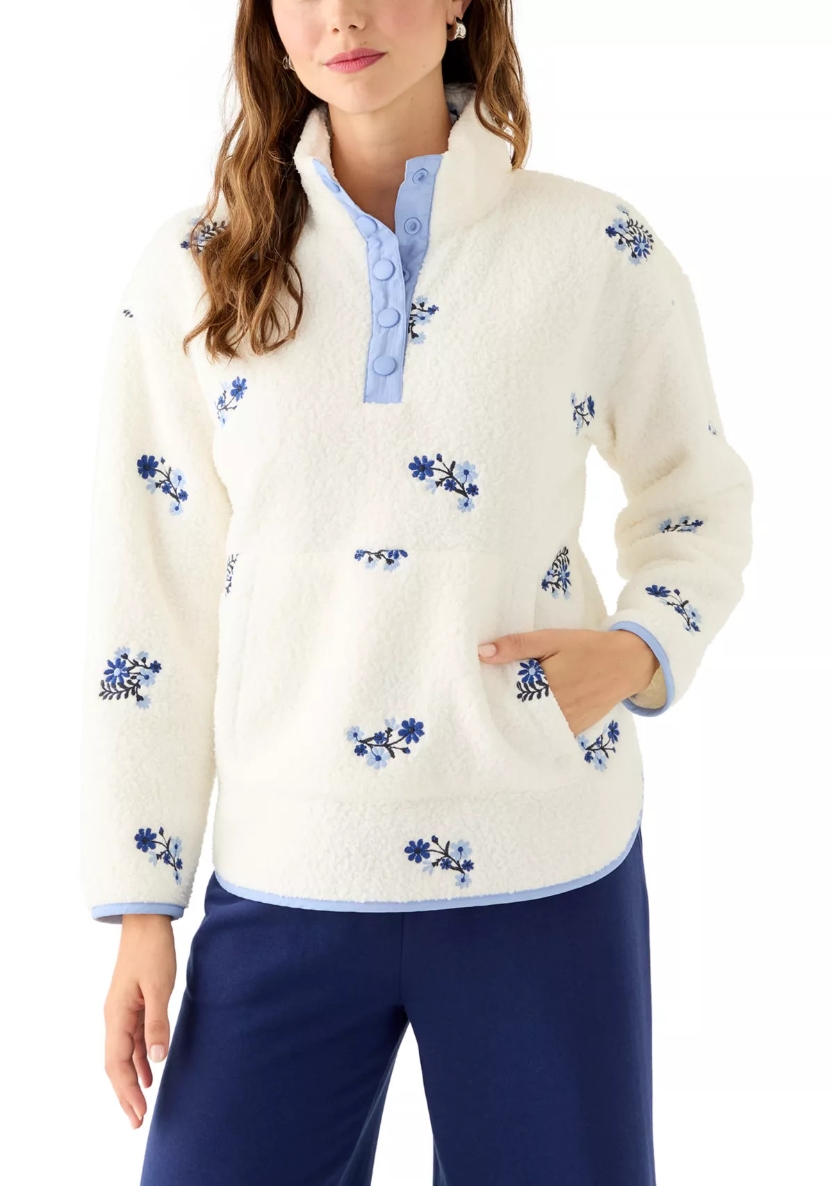 Women's Long Sleeve Sherpa Fleece Embroidered Jacket | Belk