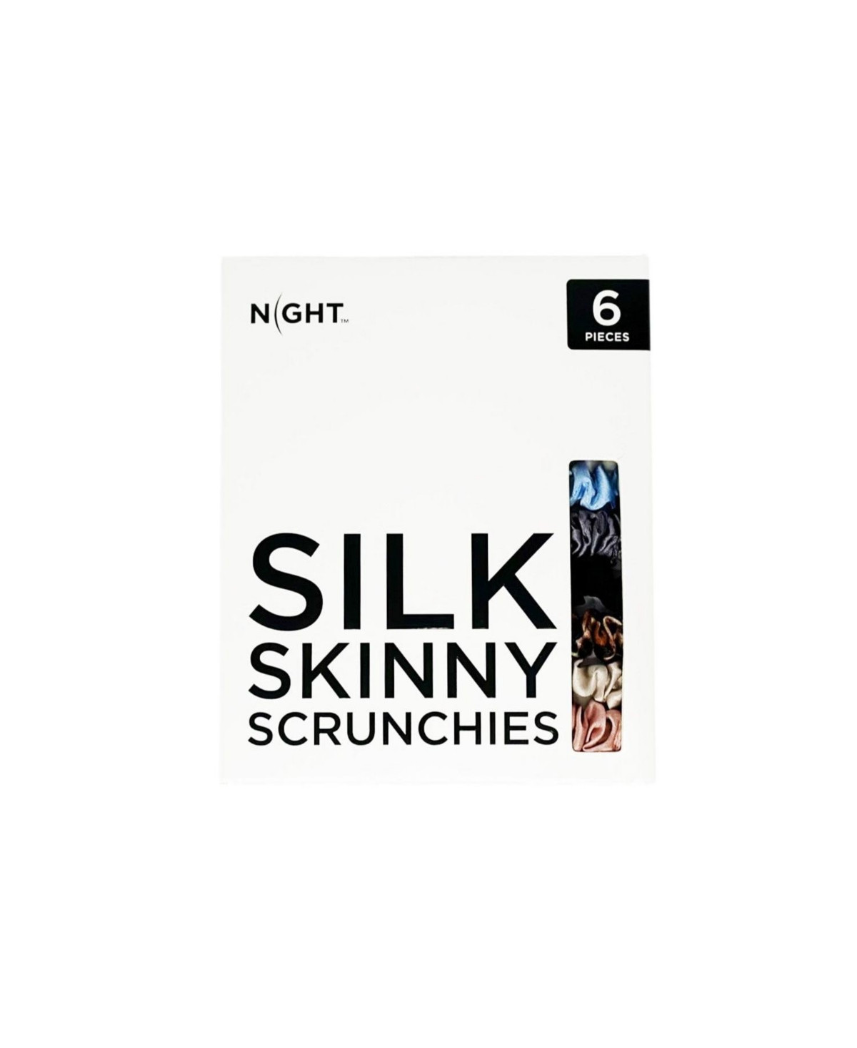 100% Silk Skinny Hair Scrunchies 6-Pack - Variety | Macy's
