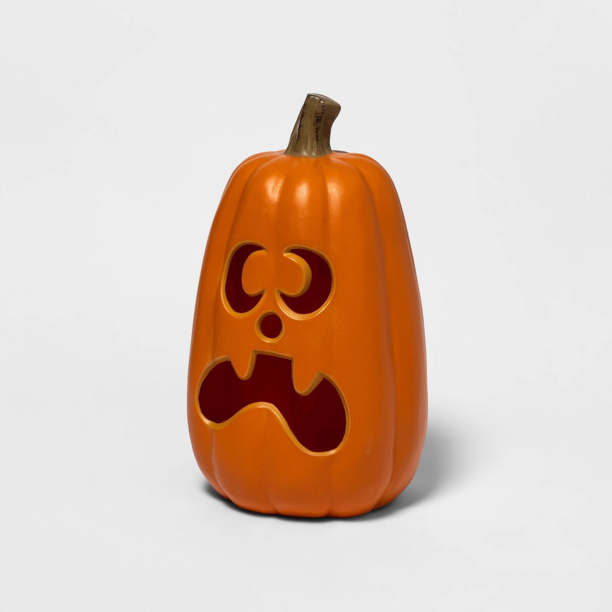 16" Light Up Pumpkin with 2 Teeth Orange Halloween Decorative Prop - Hyde & EEK! Boutique™ | Target