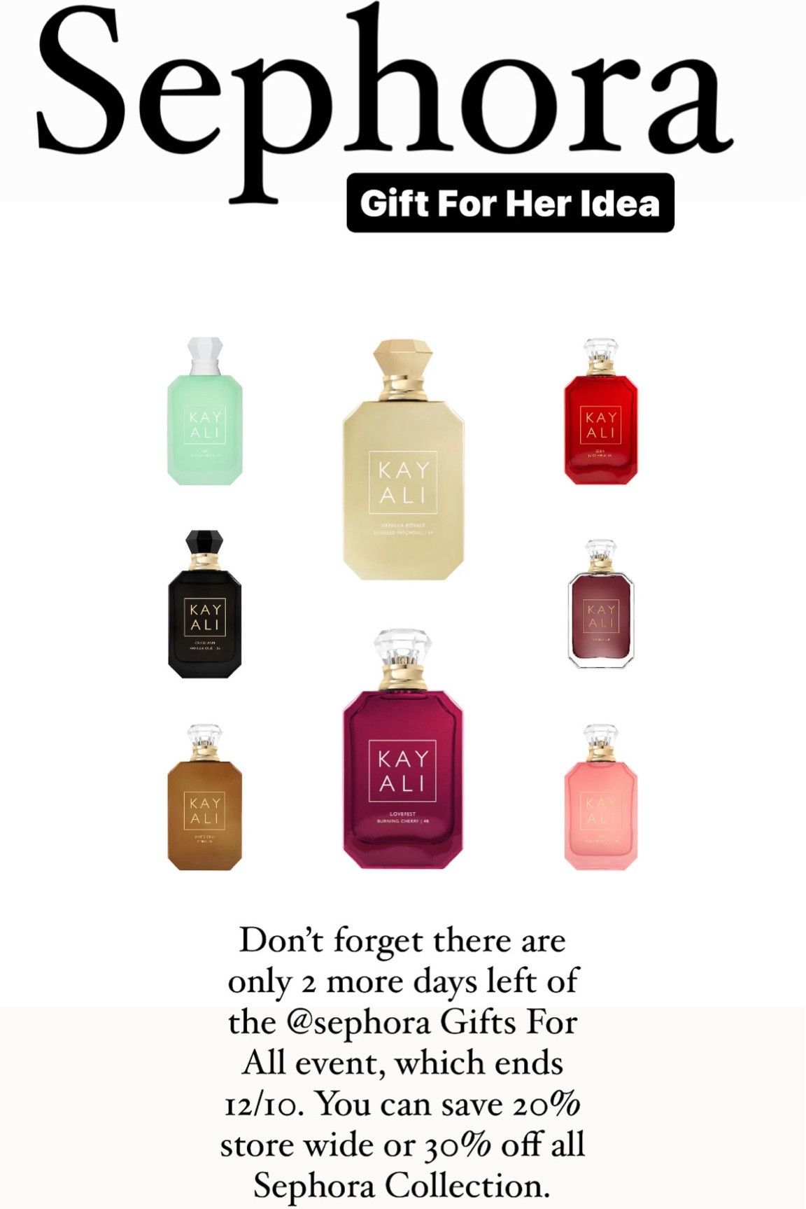 
Gift Ideas For Her | Sephora 

Is there a beauty lover in your life? 

Sephora has made it easy for you with these holiday gift sets from some of our favorite beauty brands. Whether it’s skincare, makeup, hair care or fragrance @sephora has you covered this holiday season.

Don’t forget there are only 2 more days left of the @sephora Gifts For All event, which ends 12/10. You can save 20% store wide or 30% off all Sephora Collection.

#fragrance #giftset #sephora

#LTKsalealert #LTKHoliday #LTKGiftGuide