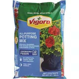 32 qt. All Purpose Potting Soil Mix for Indoor or Outdoor Use for Fruits, Flowers, Vegetables and... | The Home Depot