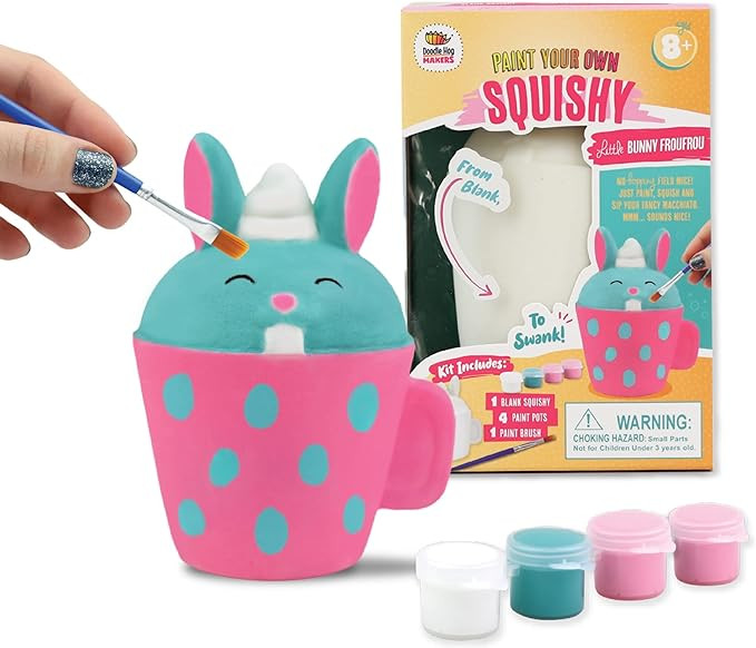 DOODLE HOG Easter Gifts for Teens - Bunny Squishy Painting Kit - Squishy Toys for Kids, Squishies... | Amazon (US)