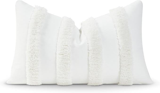 Hofdeco Premium Coastal Patio Indoor Outdoor Pillow Cover Only, 20"x20" Water Resistant for Backy... | Amazon (US)