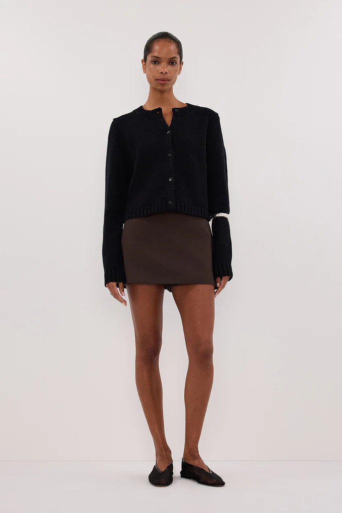 FOSTER BLACK KNIT CARDIGAN | DISSH