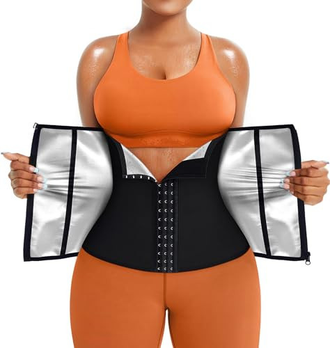 TrainingGirl Waist Trainer for Women Lower Belly Waist Trimmer Corset Tummy Wrap Workout Sweat Belt Band Sports Sauna Suit | Amazon (US)