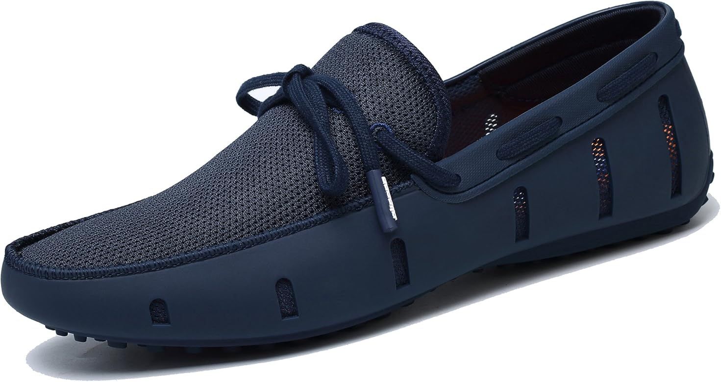 Men's Classic Braided Lace Loafer Breathable Slip On Ultra Light Shoes | Amazon (US)