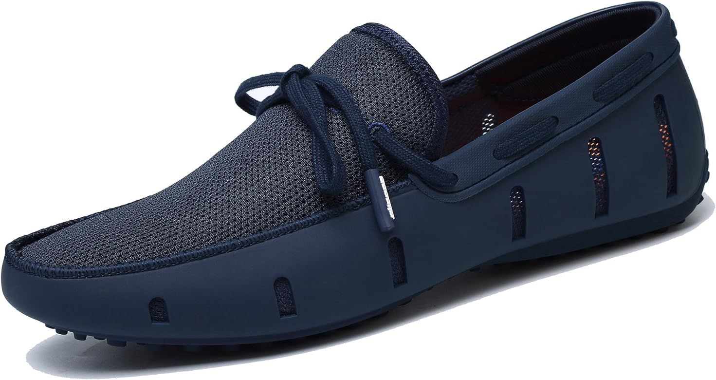 Men's Classic Braided Lace Loafer Breathable Slip On Ultra Light Shoes | Amazon (US)