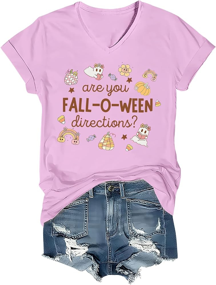Amazon.com: are You Fall-O-Ween Directions Shirt Funny Ghost Pumpkin Halloween T-Shirt : Clothing... | Amazon (US)