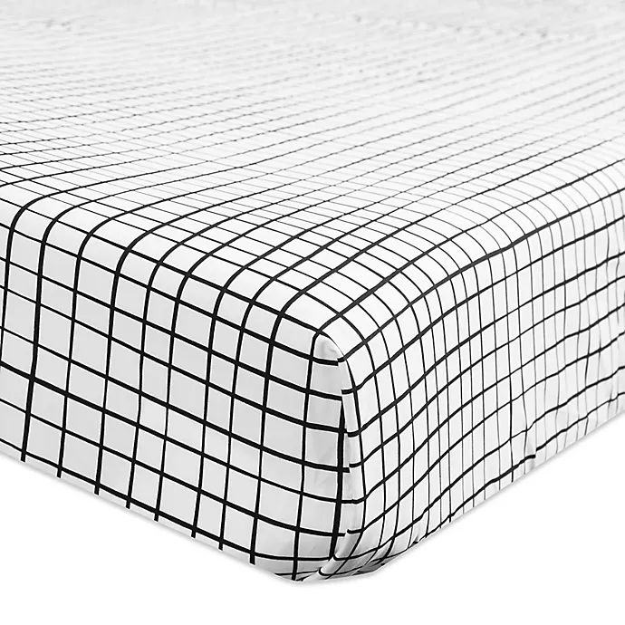 Babyletto Tuxedo Grid Fitted Crib Sheet | buybuy BABY