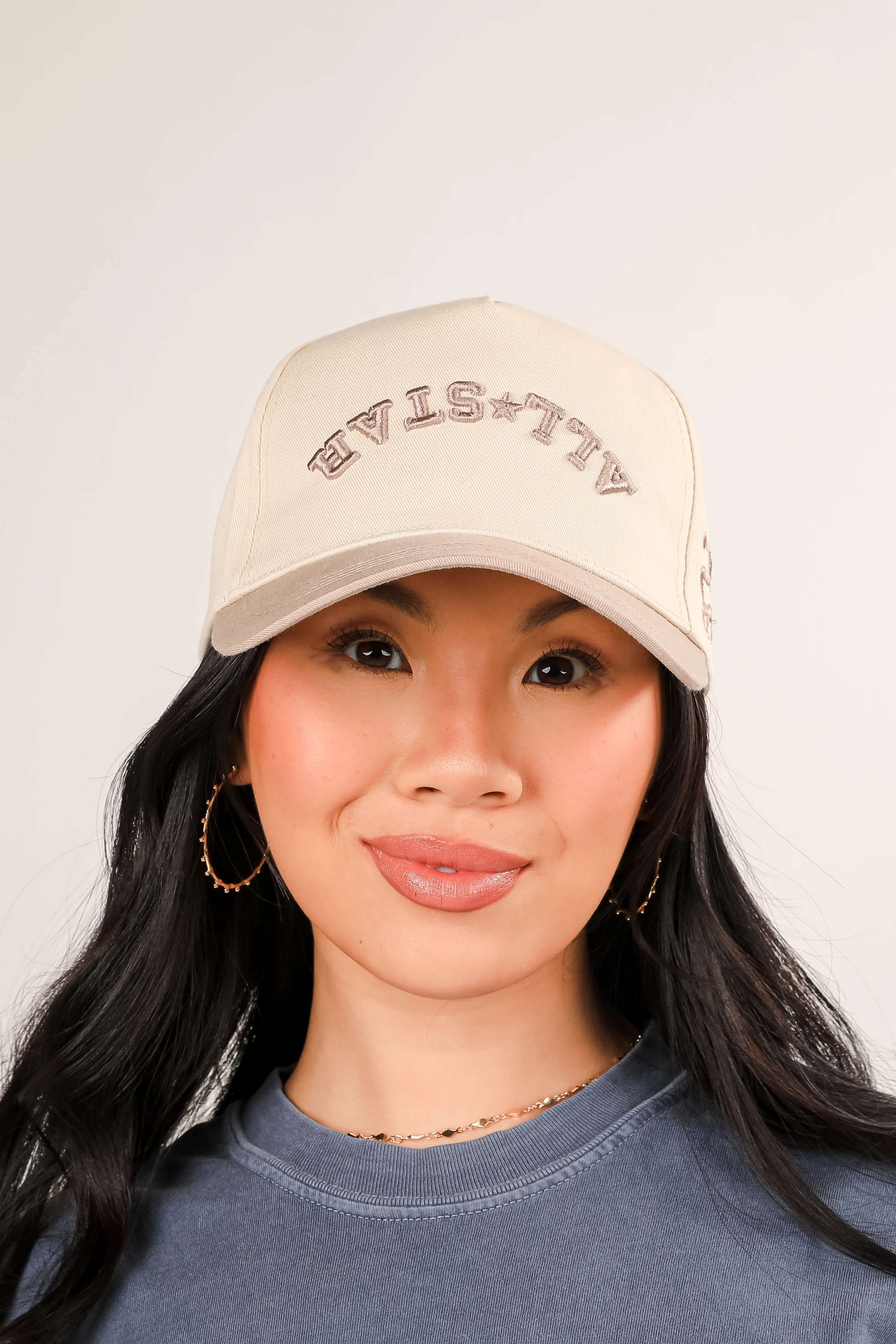 Beige All-Star '25 Embroidered Hat | DU Exclusives | ShopDressUp | Dress Up