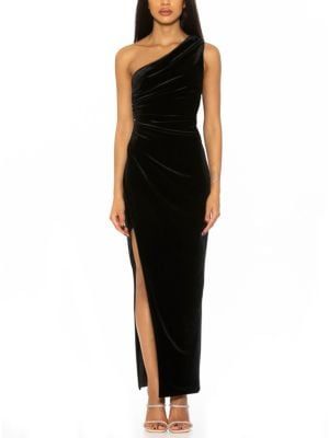 Alexia Admor Alessi One Shoulder Velvet Dress on SALE | Saks OFF 5TH | Saks Fifth Avenue OFF 5TH