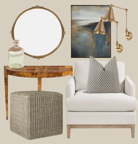 The perfect mix of high / low! Beautiful art and a sleekly shaped accent chair with wooden and textured finds make for the perfect entry way or living room corner!


Ballard, Amazon, World Market, Anthropologie, accessories, accent decor, gold accents, budget friendly decor, vase, accent lighting, lamp, end table, armchair, art, shelf decor, coffee table decor, modern home decor, traditional home finds, office, entryway, living room 






#LTKhome #LTKfamily #LTKstyletip