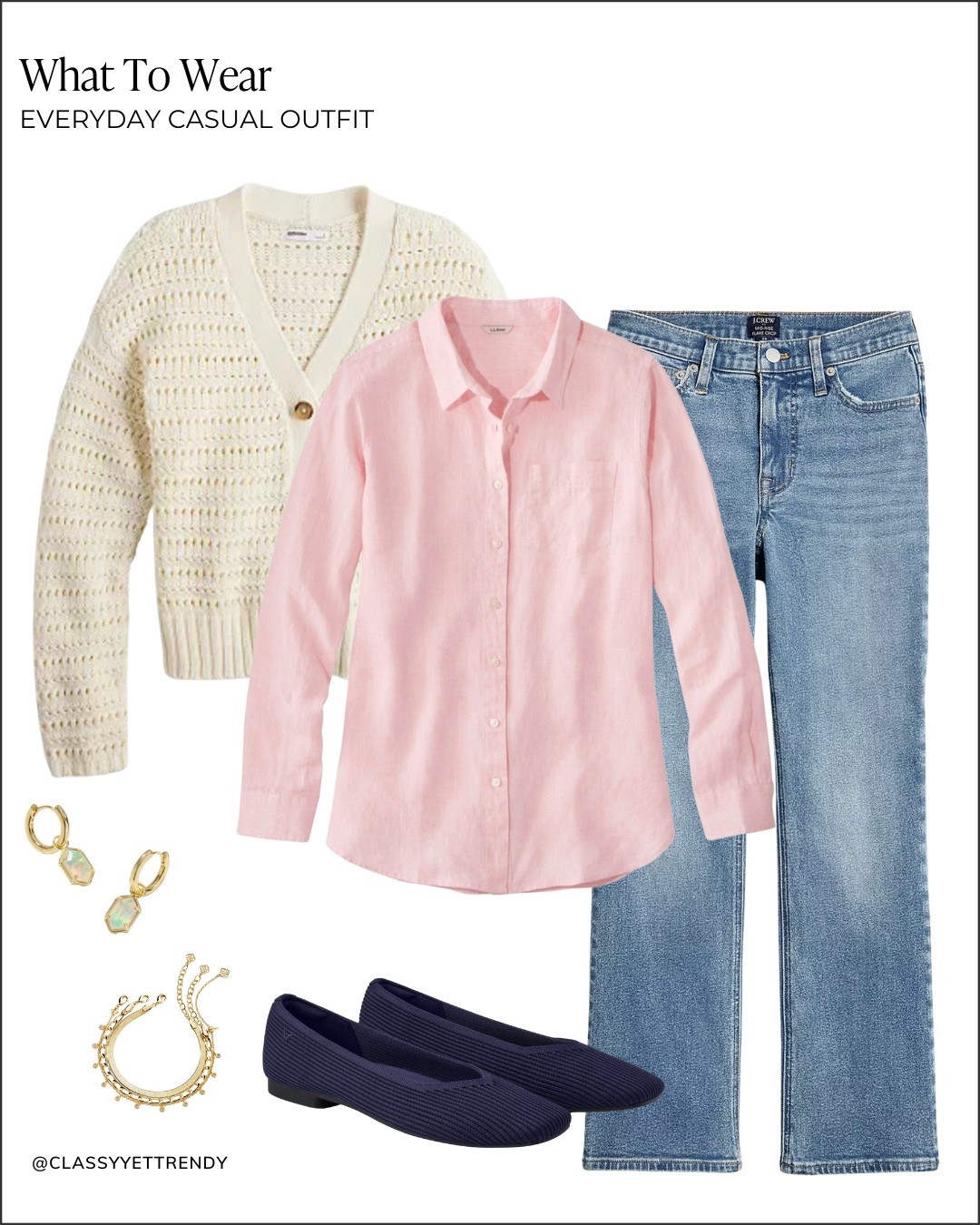 Everyday Casual Spring Outfits: Mix & Match Trending Styles With Accent Colors For Moms, Teachers, Work From Home Women ✔️ Everyday Casual Capsule Wardrobe: Spring 2025 Collection, now available in the Classy Yet Trendy Store! 🌷