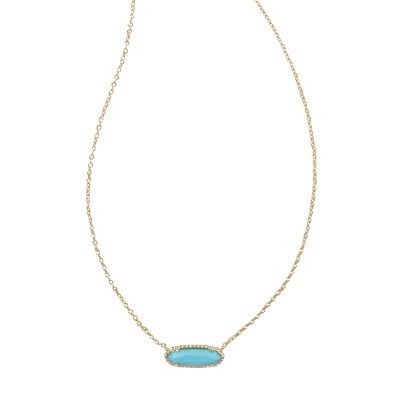 Kendra Scott Eva Magnesite 14K Gold Over Brass Pendant Necklace - Turquoise Blue | Target