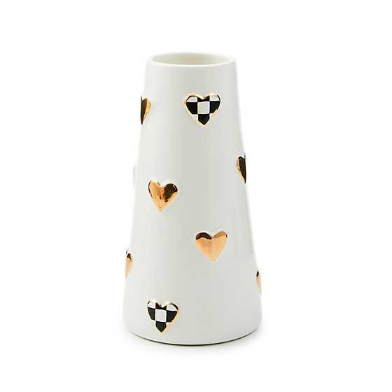Courtly Check Short Heart Vase | MacKenzie-Childs