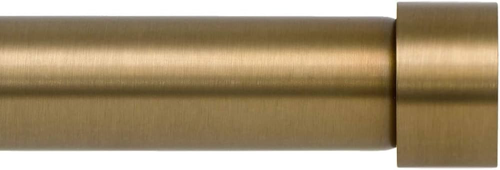 Ivilon Drapery Window Curtain Rod - End Cap Style Design 1 Inch Pole. 72 to 144 Inch Color Warm G... | Amazon (US)