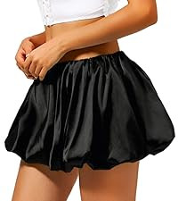 Bubble Mini Skirt for Women, Puff Balloon Short Skirts, Cute Puffy Hem Puffer Going Out, Sexy Clu... | Amazon (US)