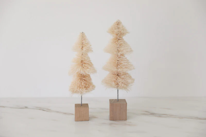 Cream Sisal Bottle Brush Trees | Jansen Home