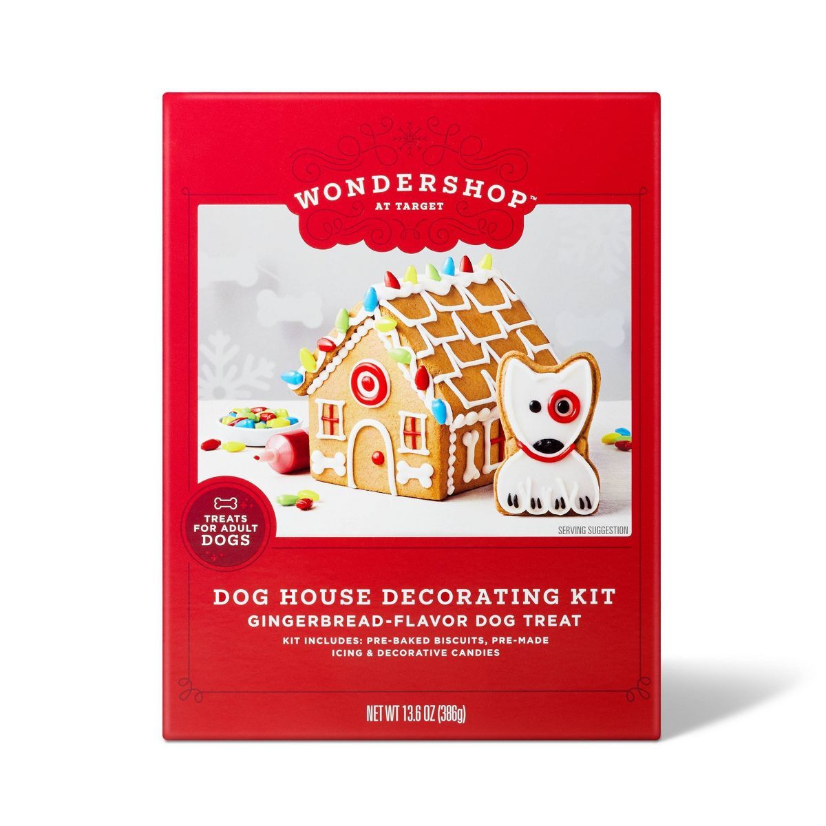 Dog House Decorating Kit Gingerbread Flavor Dog Treat For Adult Dog - 13.6oz - Wondershop™ | Target