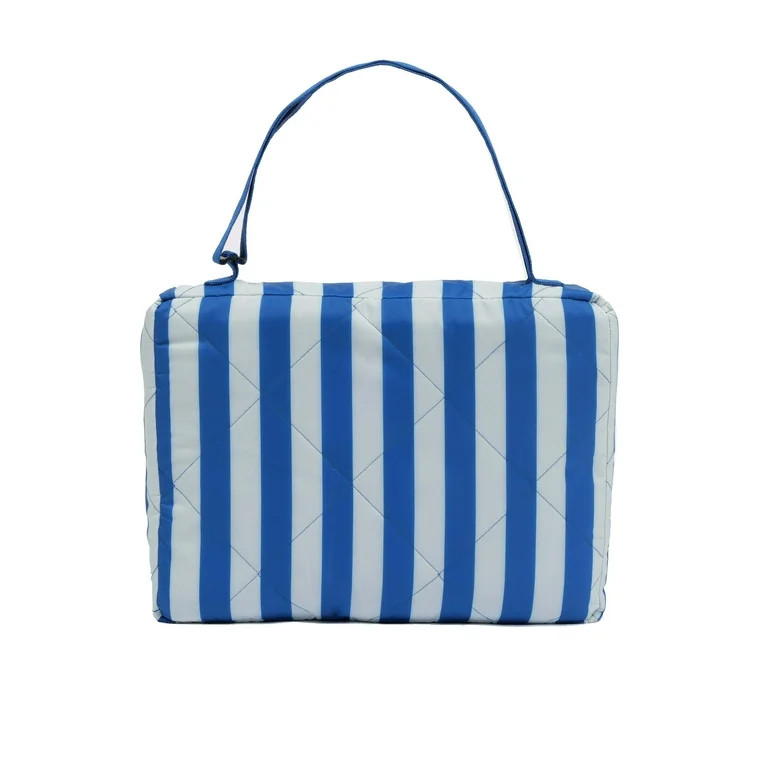 Mainstays Outdoor Beach Blanket (Sandproof, Water-Resistant), Navy Stripe - 59"x79" | Walmart (US)