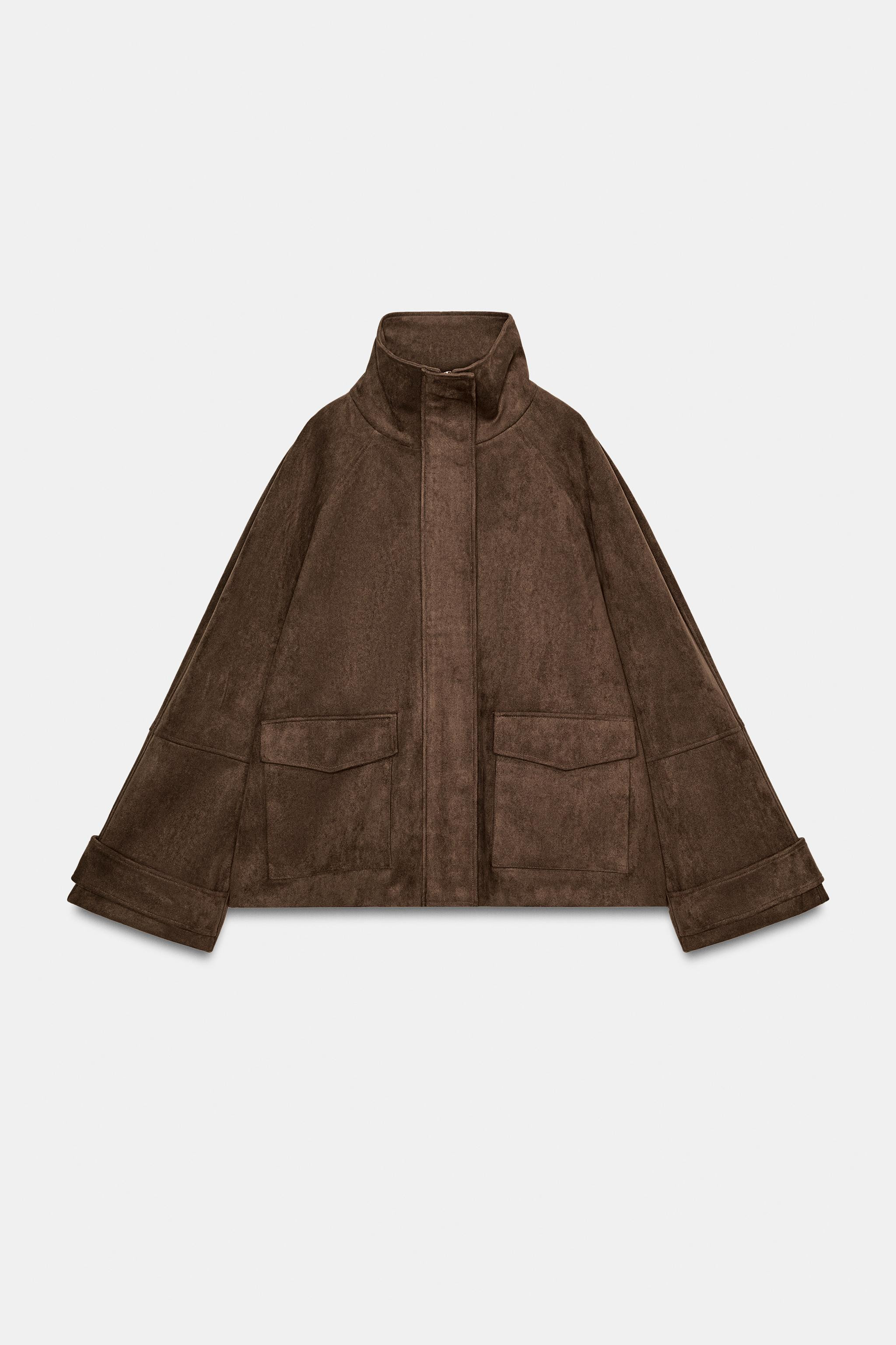 FAUX SUEDE POCKET JACKET | Zara US