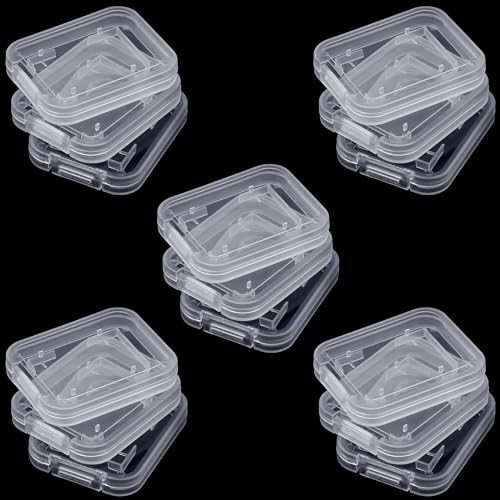 NUOMI 15Pcs SD/SDHC Memory Card Case Holder, Standard SD Plastic Storage Boxes, Clear Compact | Amazon (US)