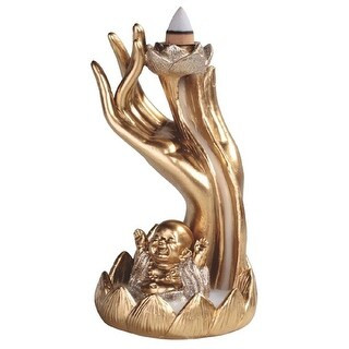 Q-Max 6"H Maitreya Buddha Backflow Incense Burner Incense Sticks Holder | Overstock.com Shopping ... | Bed Bath & Beyond