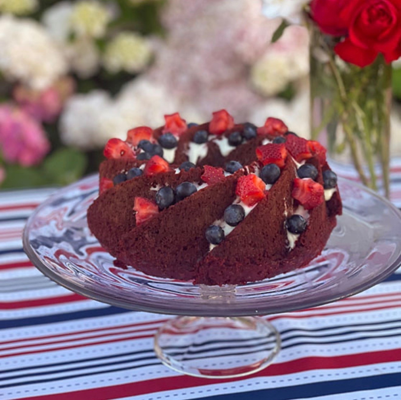 4th of July dessert idea! I cut strawberries in the shape of stars and added blueberries to this delicious red velvet cake as well! ❤️

#LTKHome #LTKSaleAlert #LTKSeasonal