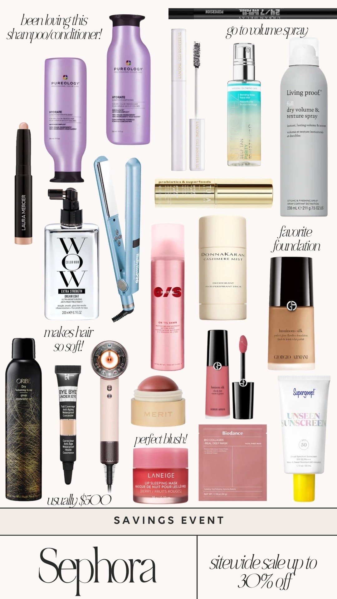 Sephora Savings Event favorites! Save up to 30% off all of my go- to products!


#LTKFindsUnder50 #LTKBeauty #LTKSaleAlert
