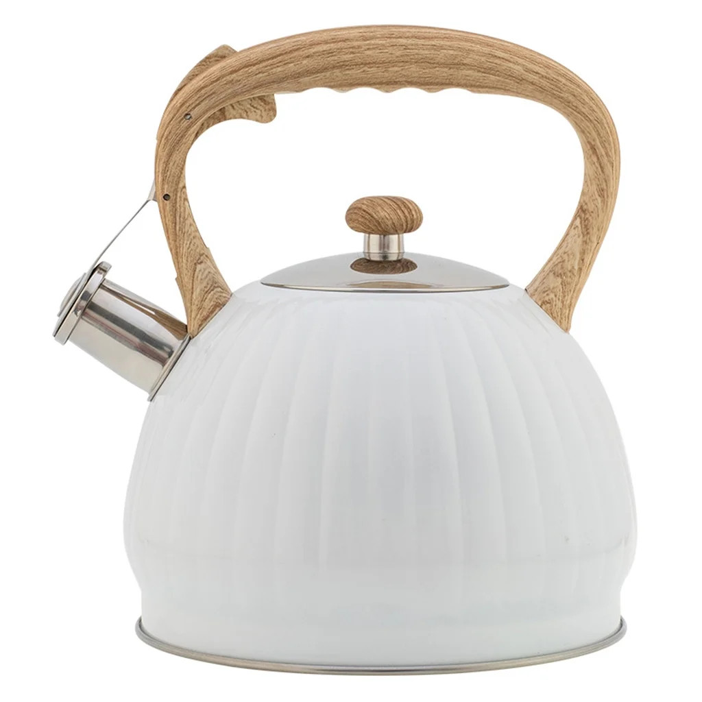 TONKBEEY Pumpkin Shape 3.5 L Stainless Steel Tea Kettle Whistling Stovetop Teapot Teakettle with ... | Walmart (US)