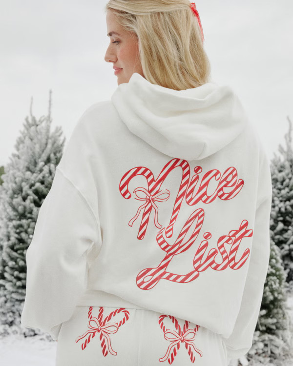 Oversized Candy Cane Graphic Hoodie | Hollister (US)