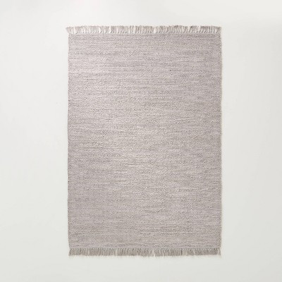 7'x10' Bleached Jute Fringe Area Rug Gray - Hearth & Hand™ with Magnolia | Target