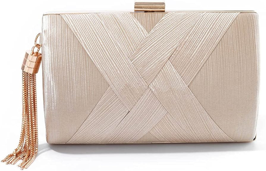 Yokawe Women's Evening Clutch Bag Stain Bridal Purse Wedding Prom Night out Party Handbag | Amazon (US)