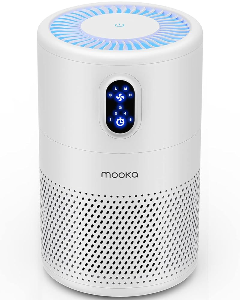 MOOKA Air Purifiers for Home Large Room up to 1076 ft², H13 True HEPA Air Filter Cleaner, Odor E... | Amazon (US)