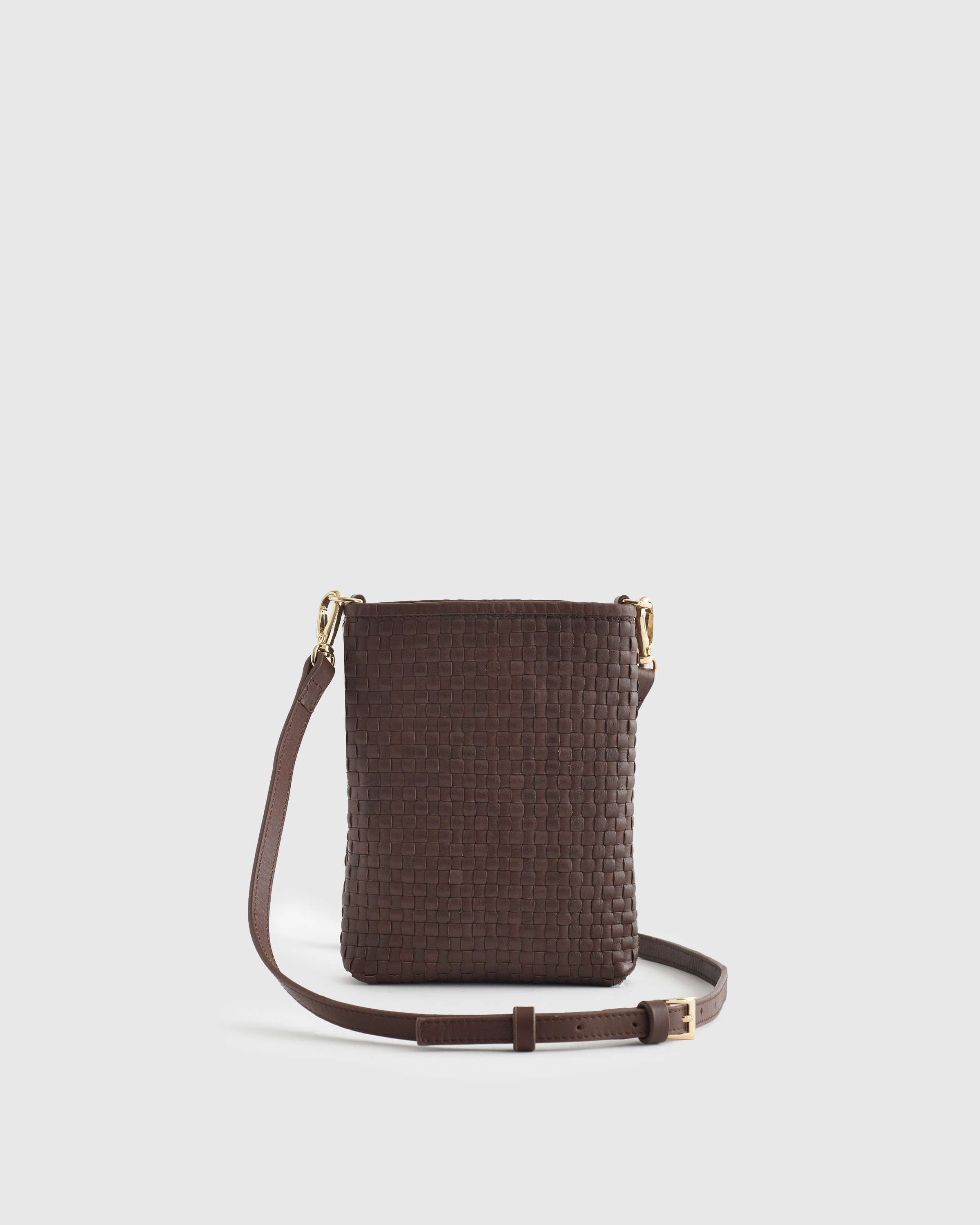 Italian Leather Handwoven Phone Crossbody | Quince