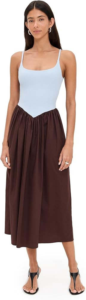 LE BOP Women's Alix Mixed Fabric Tank Dress | Amazon (US)