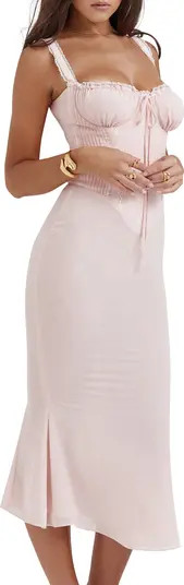 HOUSE OF CB Syrah Lace Trim Corset Midi Dress | Nordstrom | Nordstrom