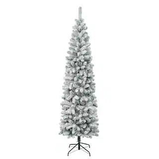 7.5ft. Unlit Acacia Pencil Slim Flocked Artificial Christmas Tree | Michaels Stores