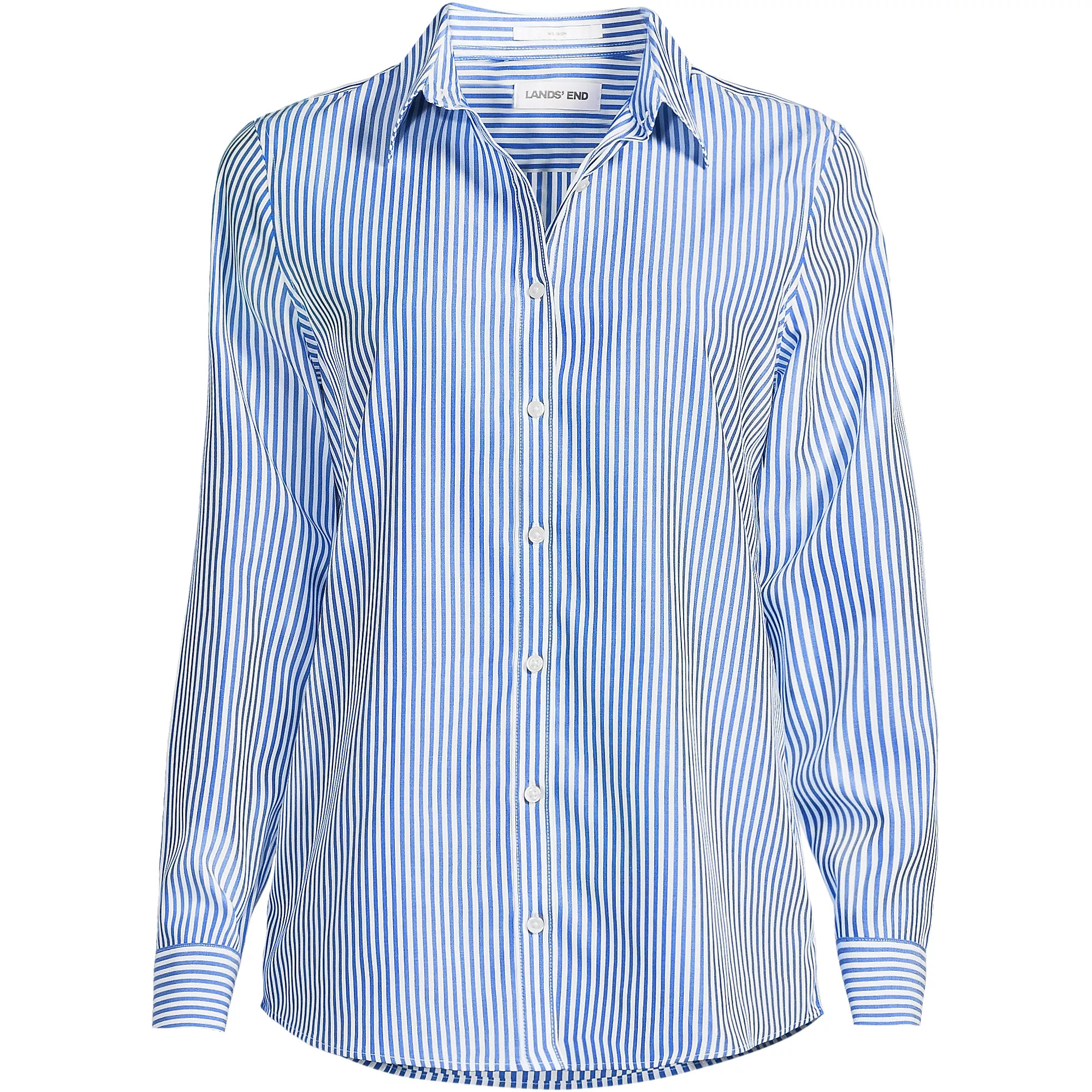 Plus Size No Iron Button Front Shirt | Lands' End (US)