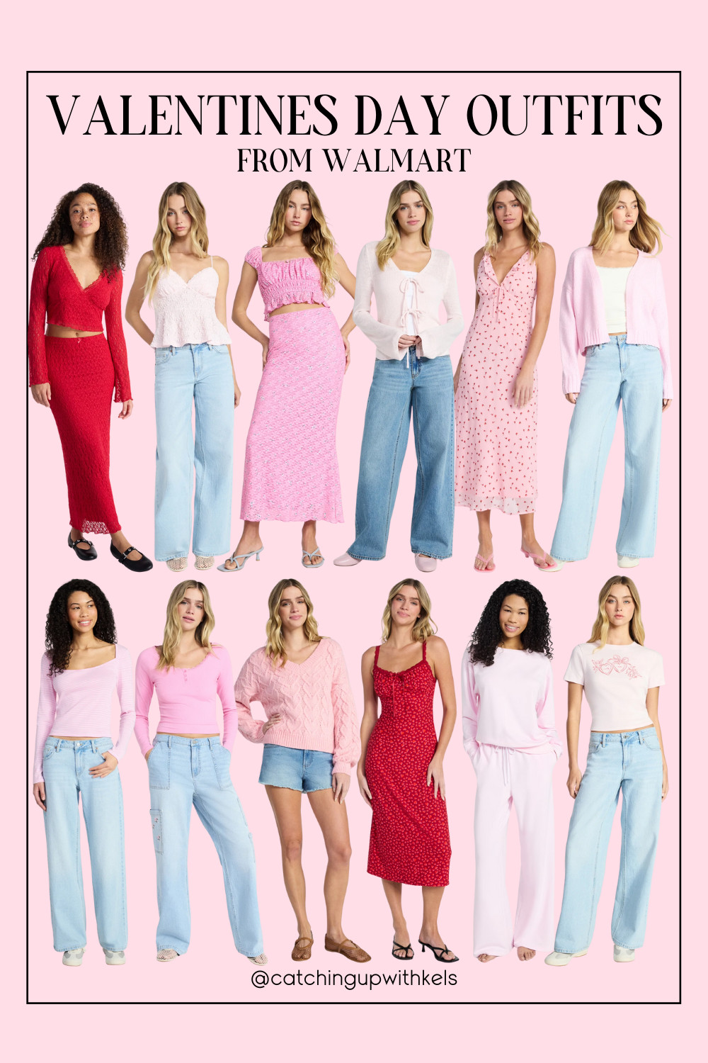 Valentine’s Day outfits all from No Boundaries at Walmart! The cutest mix of dresses, denim, cozy knits, and easy date night or casual looks — and all super affordable. Linking my favorites that are perfect for anything from a Valentine’s date to a girls night or comfy everyday wear! 

 #LTKValentine #LTKootd #LTKSeasonal