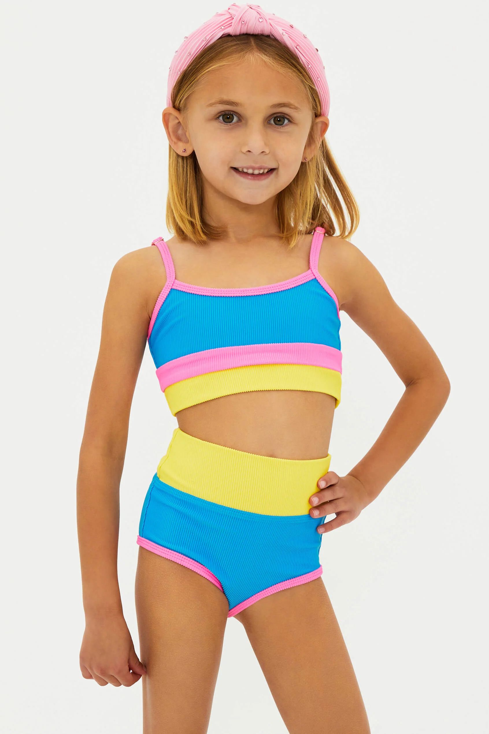 Little Eva & Emmie Coral Reef Colorblock | Girls Swimwear | Beach Riot | Beach Riot
