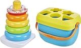 Fisher-Price Baby Toy Gift Set with Rock-a-Stack Ring Stacking Toy and Baby’s First Blocks Set,... | Amazon (US)