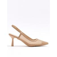 River Island Mesh Court Shoes - Light Beige | Very (UK)