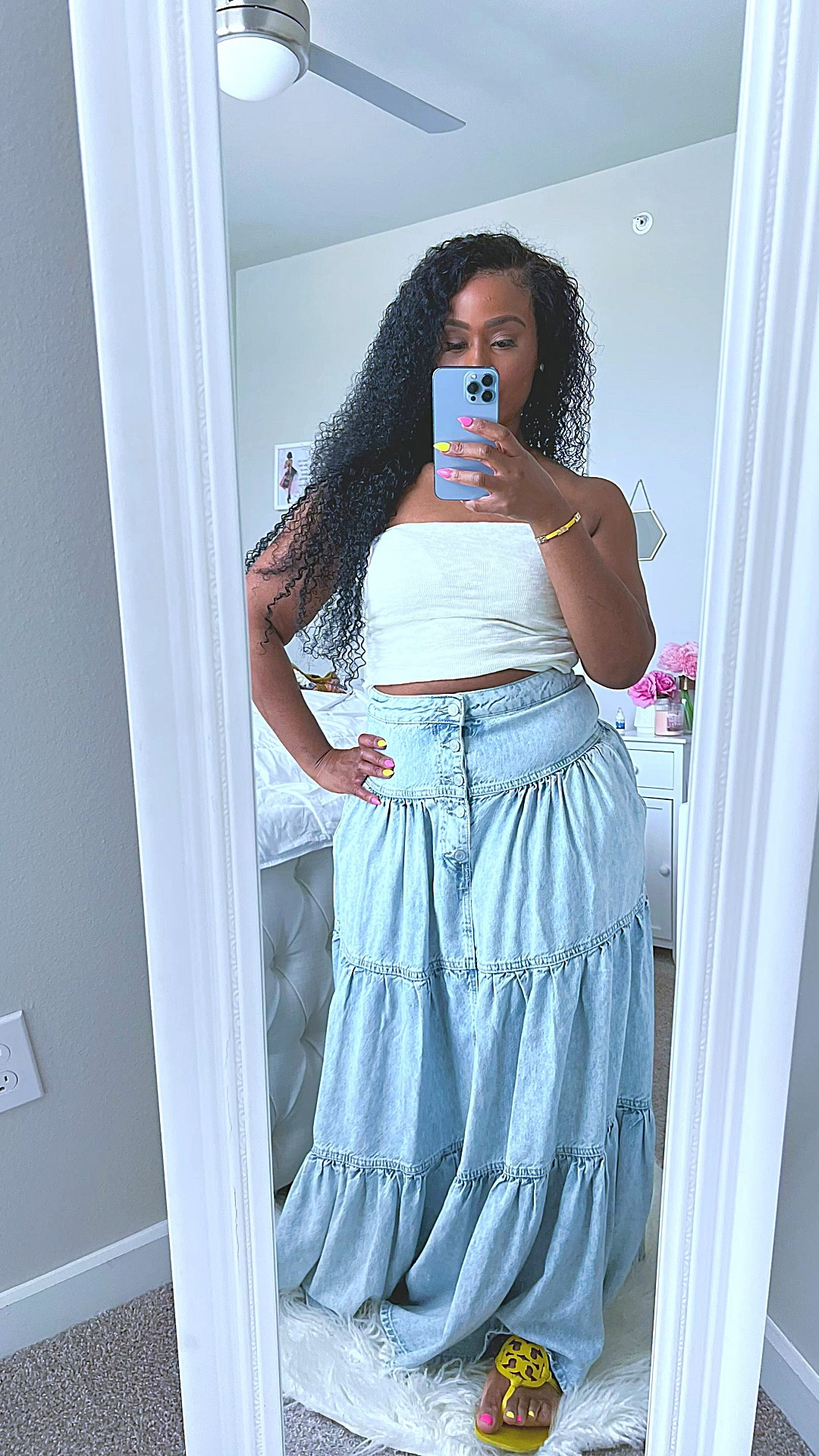 Bebe maxi outlet skirt